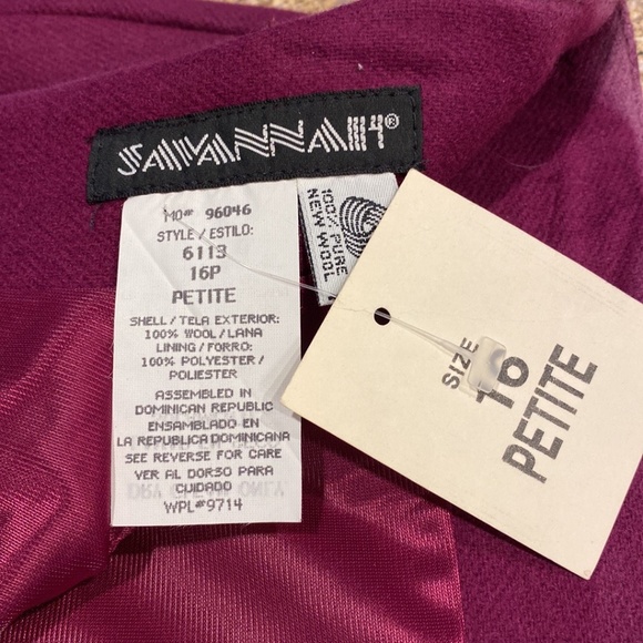 NWT Savannah Plum Purple Wool Skirt With Flaws 16 Petite - Picture 11 of 16